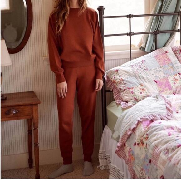 Christy Dawn Rust Burnt Orange Knit Sonny Sweater Size XL - Picture 2 of 11